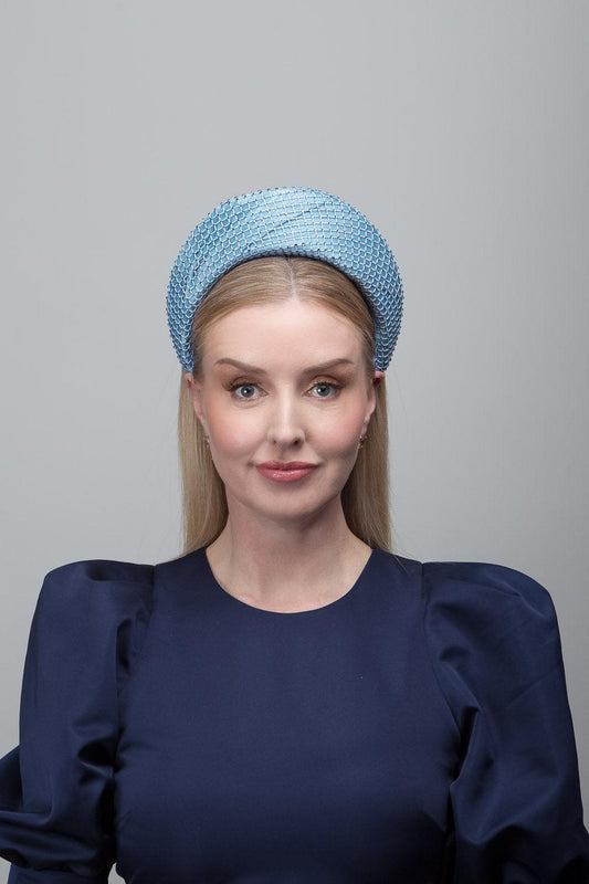 Blue Mesh Crown Headband