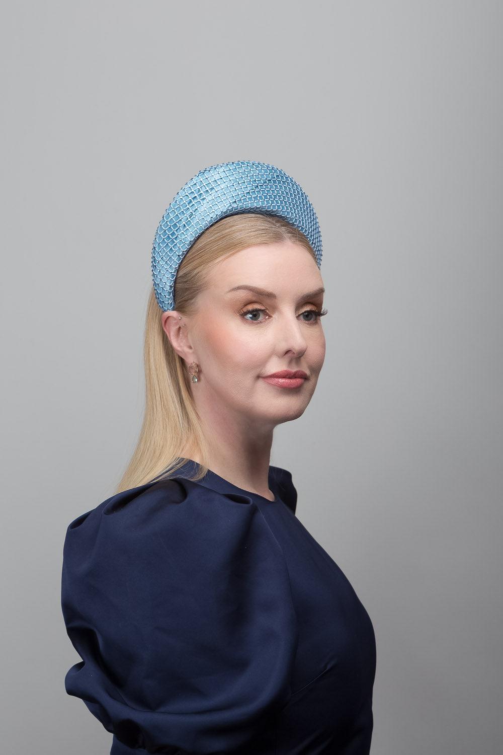 Blue Mesh Crown Headband