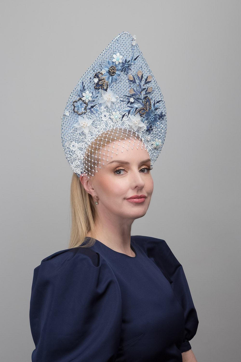 Blue Mesh Teardrop Halo