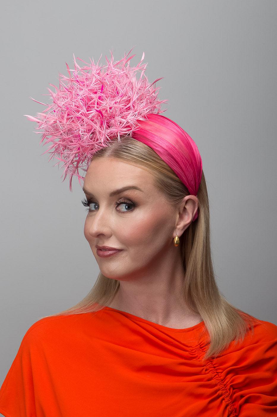 Pink Feather Fireworks Headband