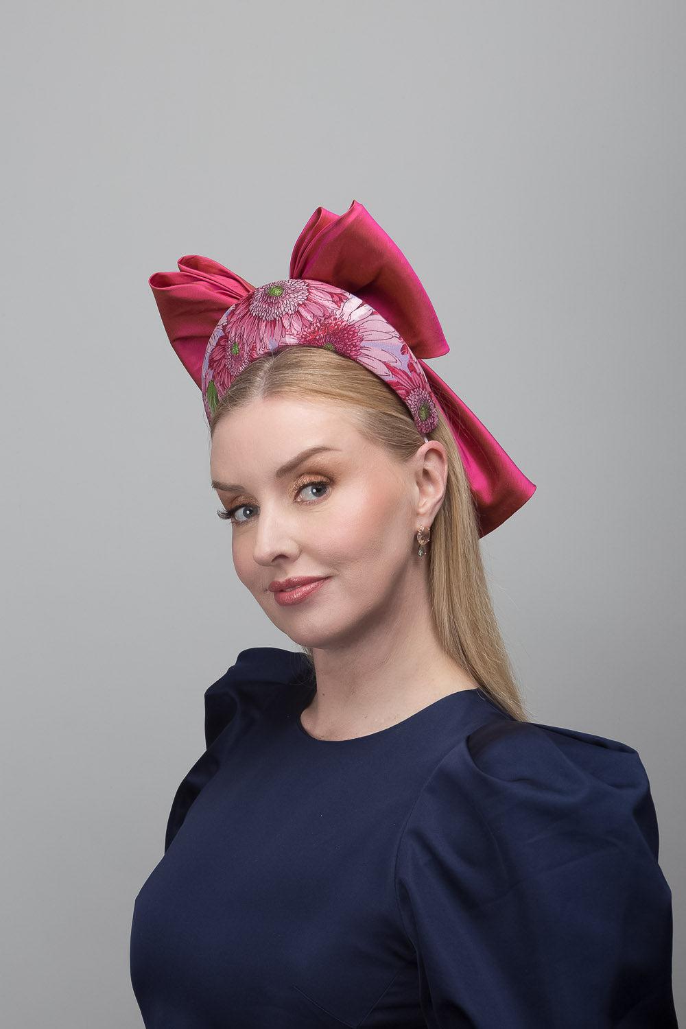 Floral Silk Crown with Bow