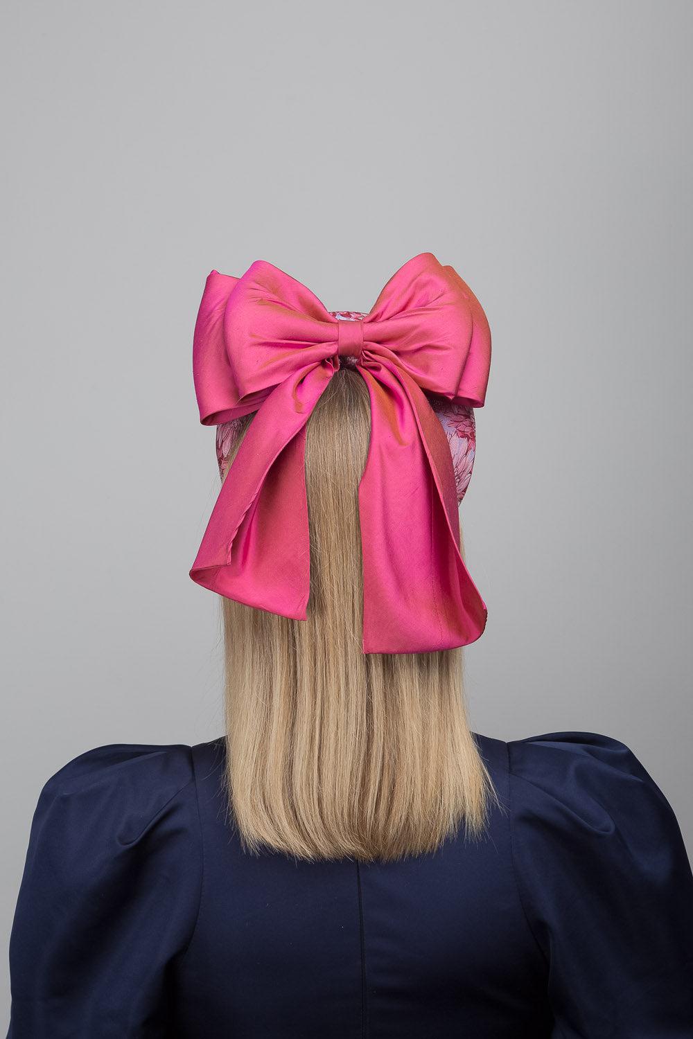 Floral Silk Crown with Bow