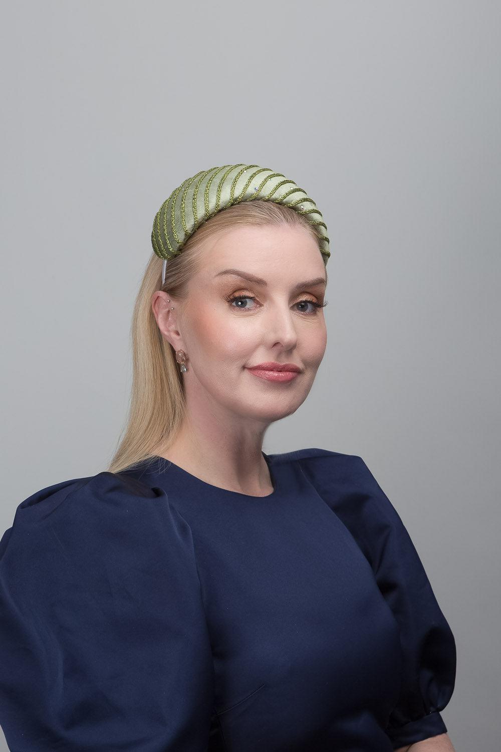 Green Vintage Silk Headband