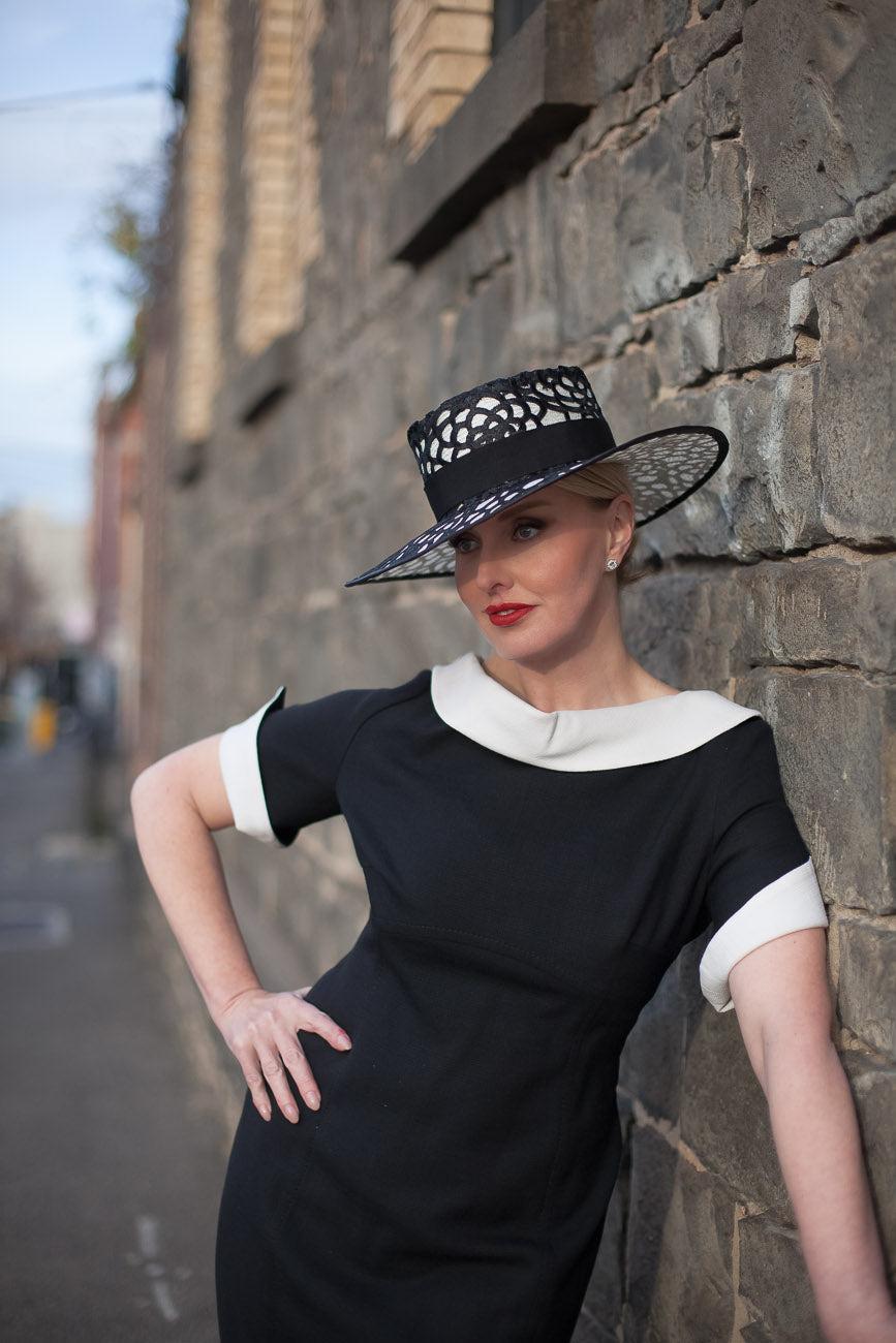 Black Lace White Hat