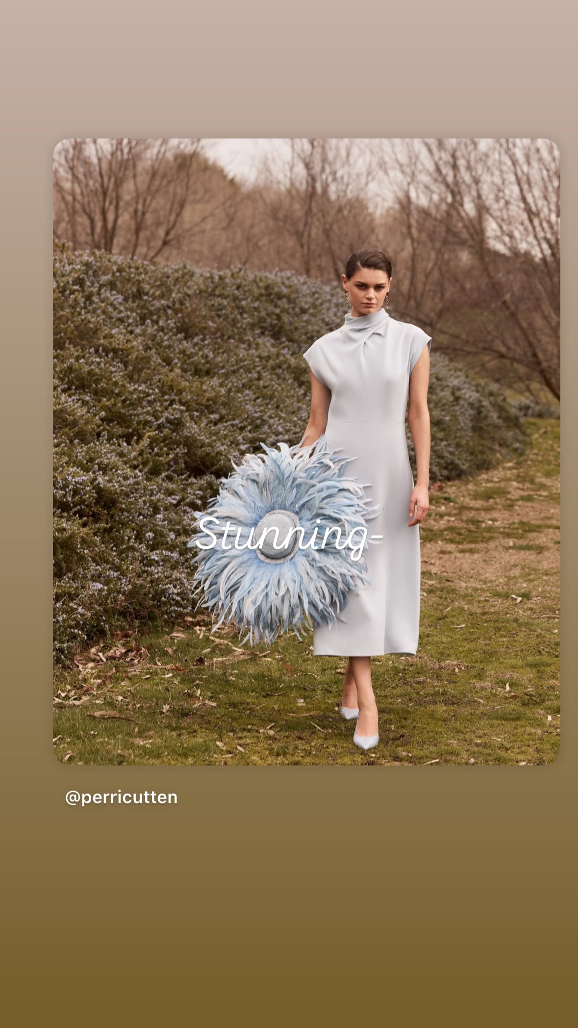 Pastel Blue Feather Hat