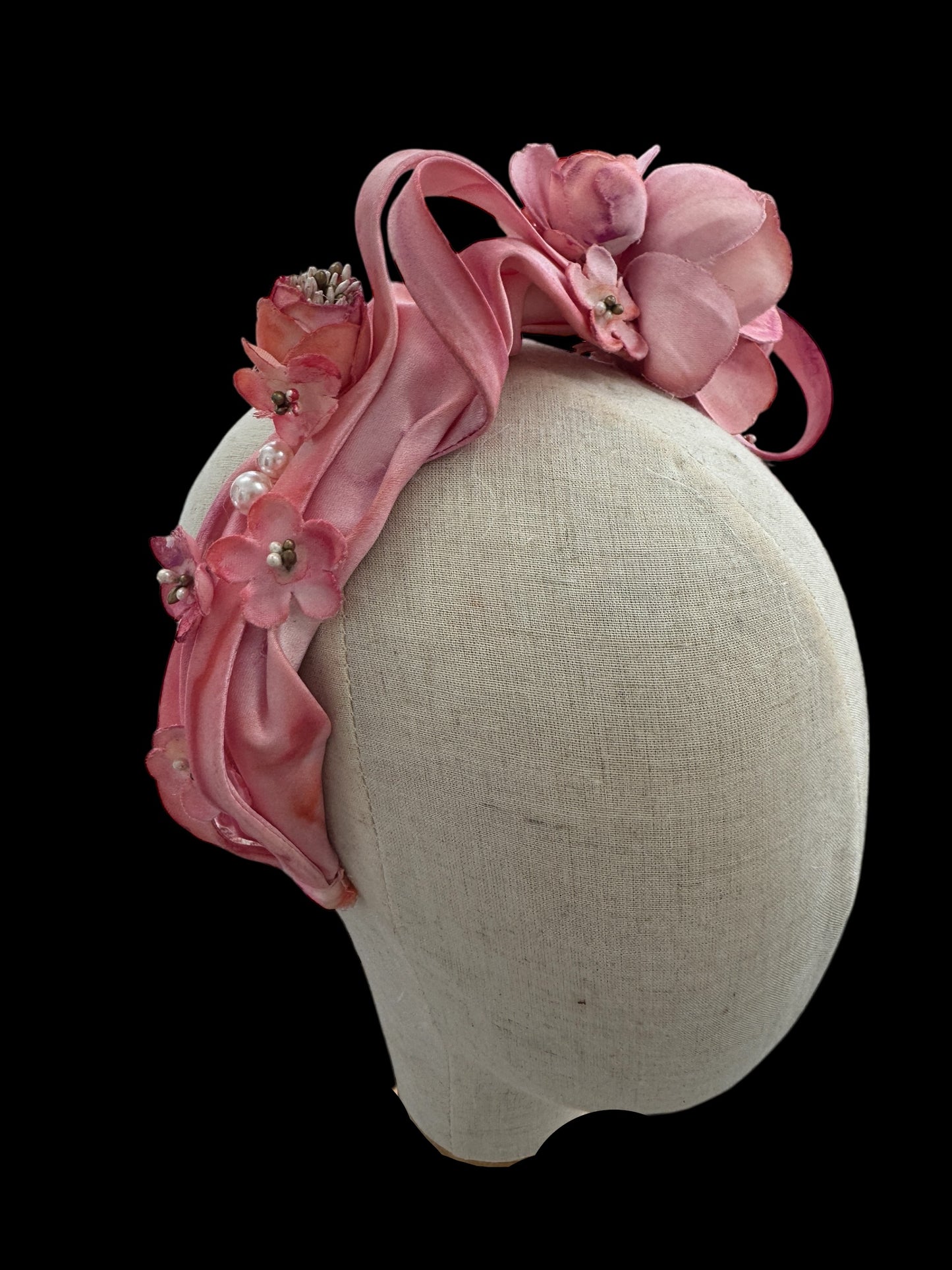 Pink Hand painted Headband