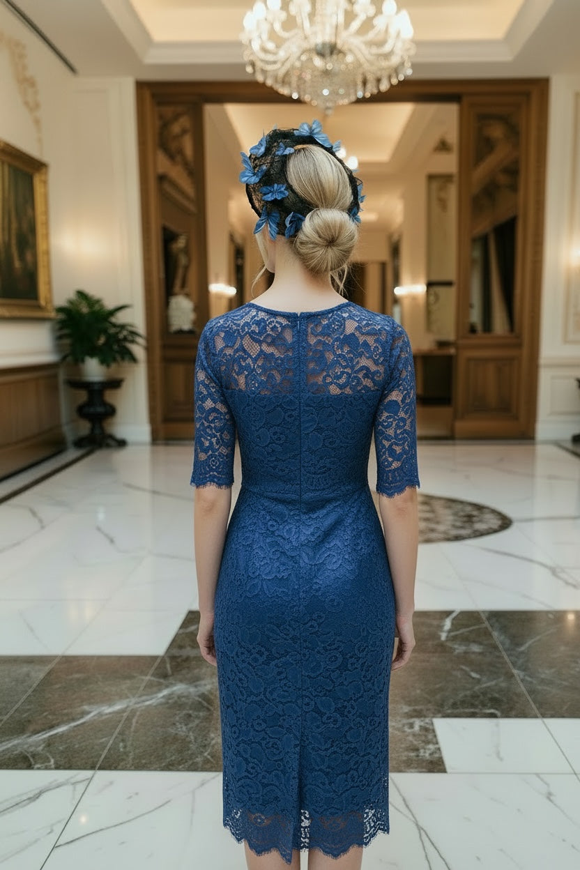 Blue Butterfly Black Lace Halo