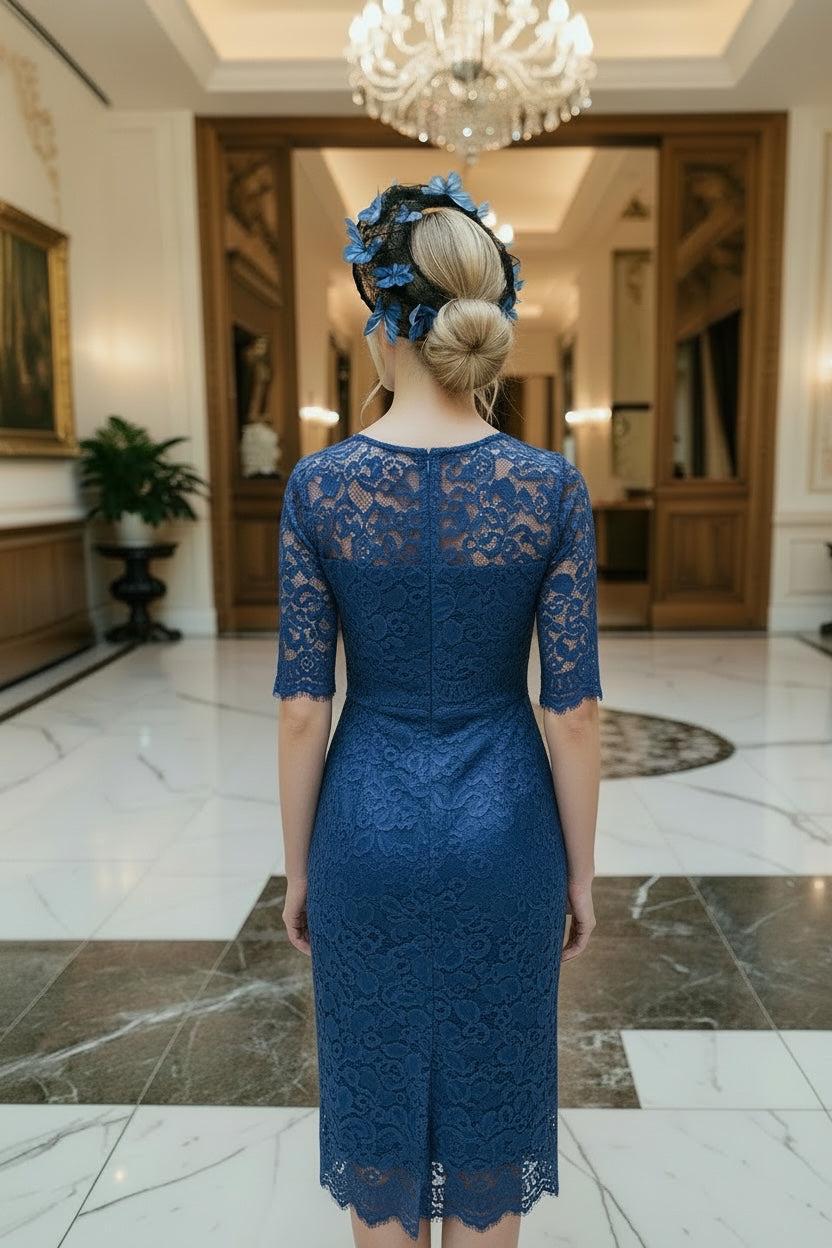 Blue Butterfly Black Lace Halo