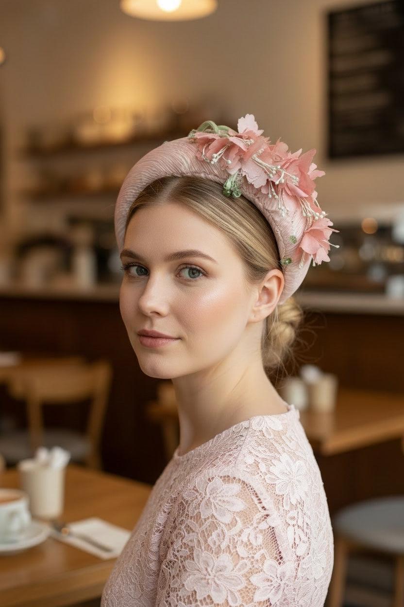 Pink Pastel Texture Fabric Bandeau Headband