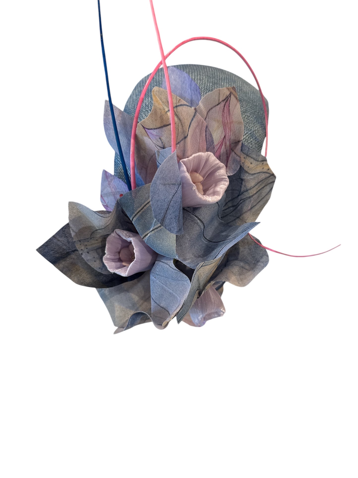 Blue Pink Floral Headband