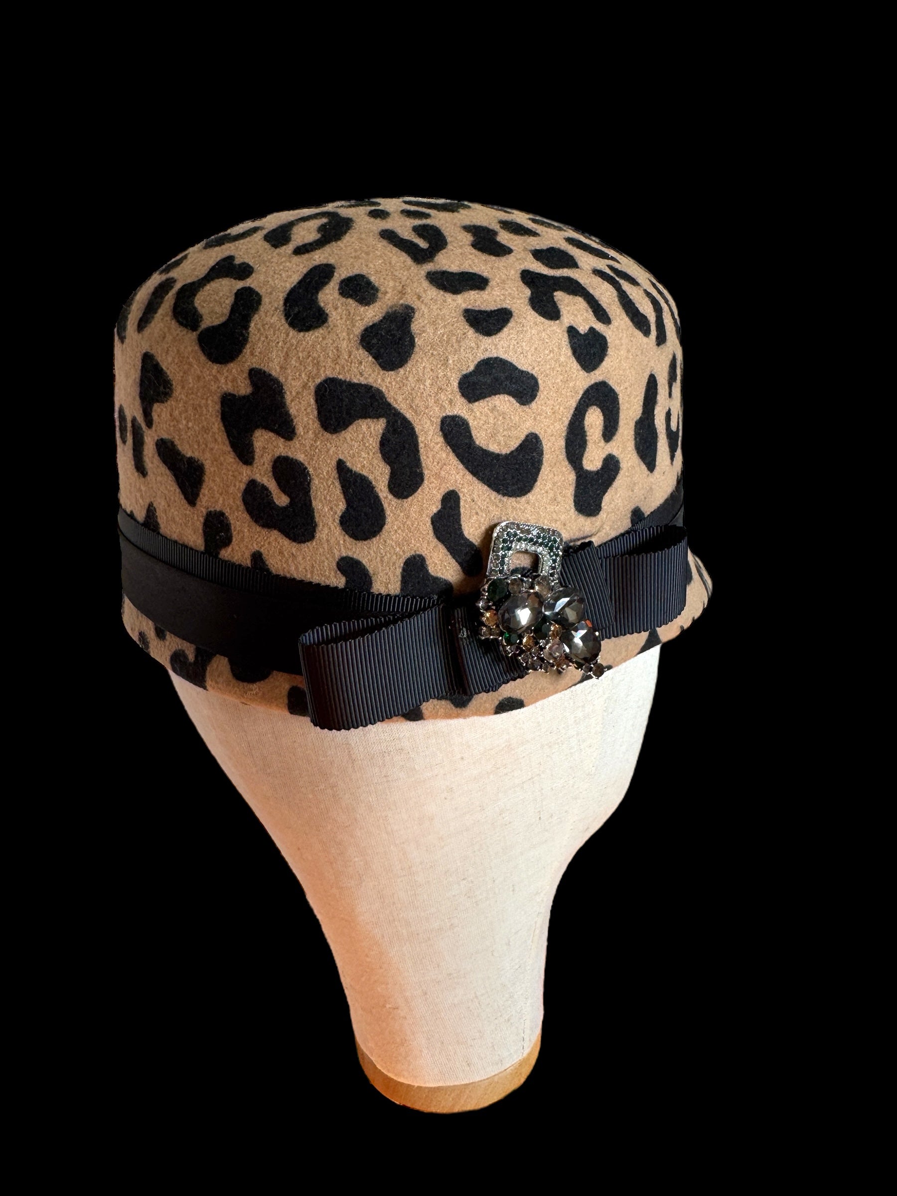 Animal Print Felt Cap