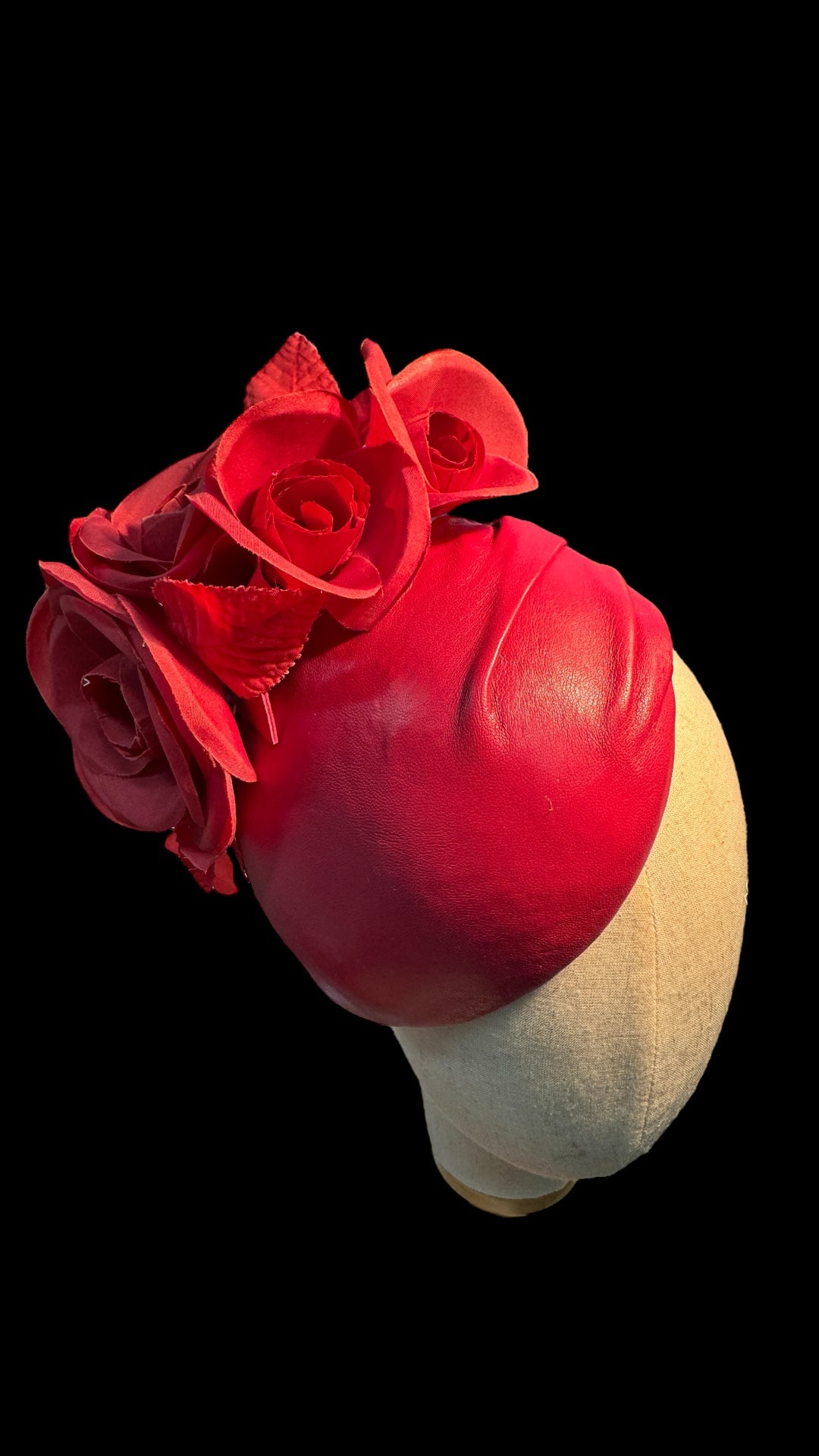 Rosebud Vintage Leather Button Hat