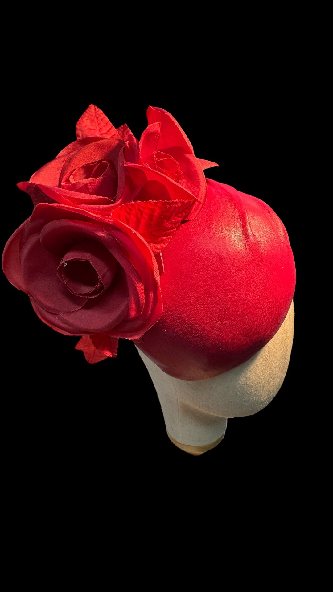 Rosebud Vintage Leather Button Hat