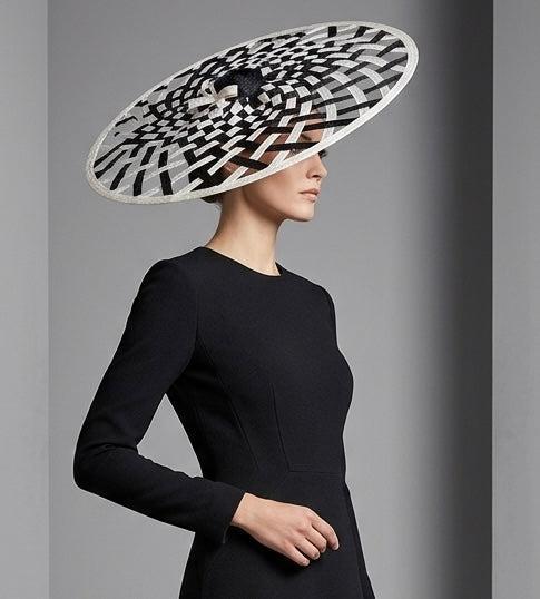 Black and White Hand Woven Brim