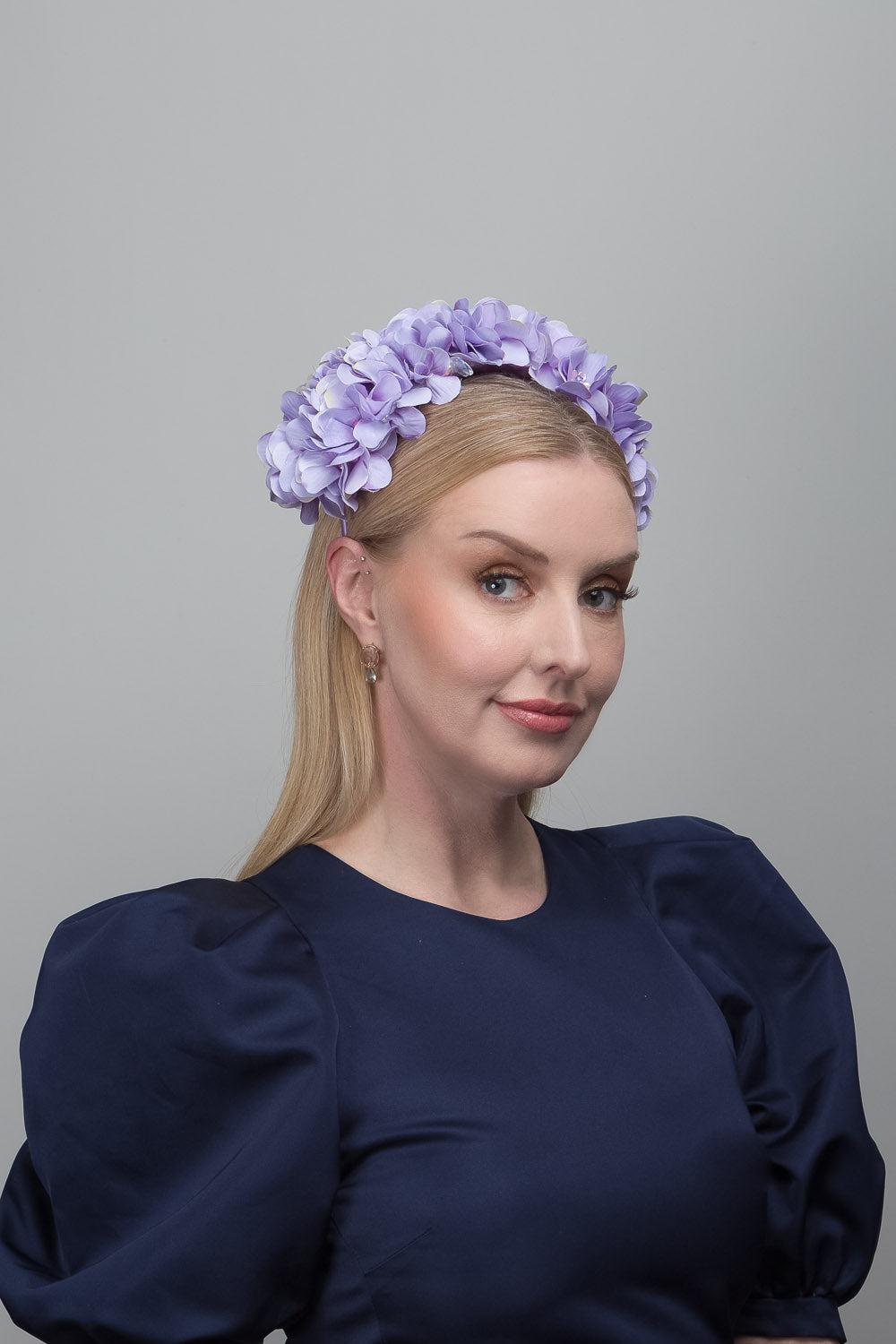 Lavender Wide Floral Headband