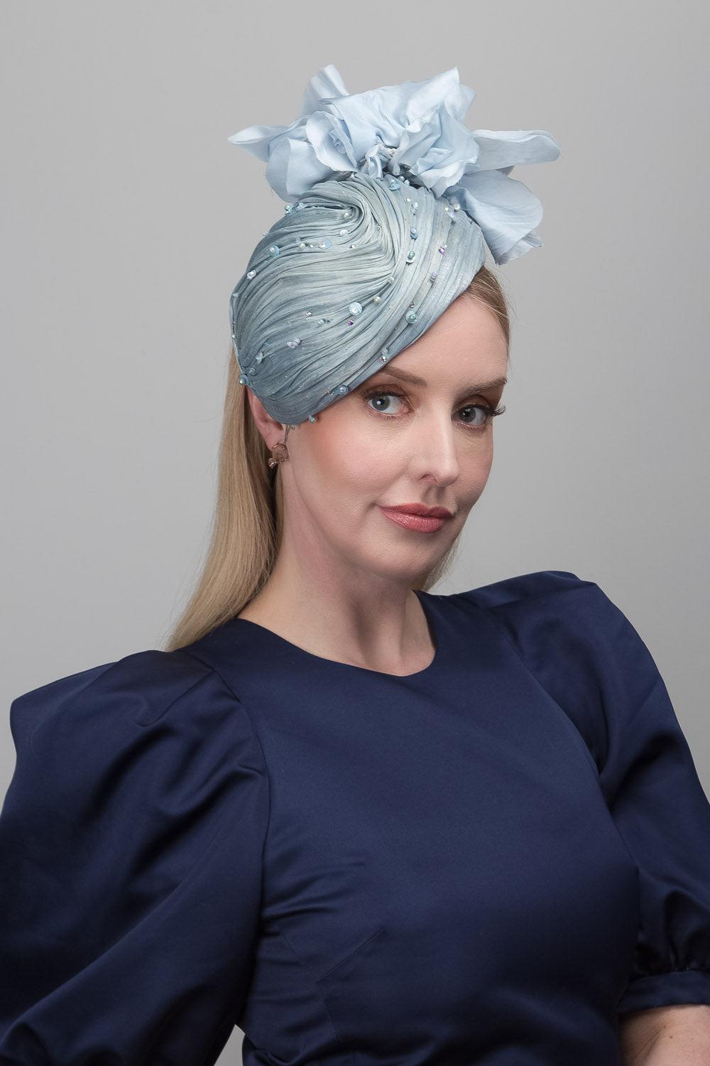 Pastel Blue Swirl Hat