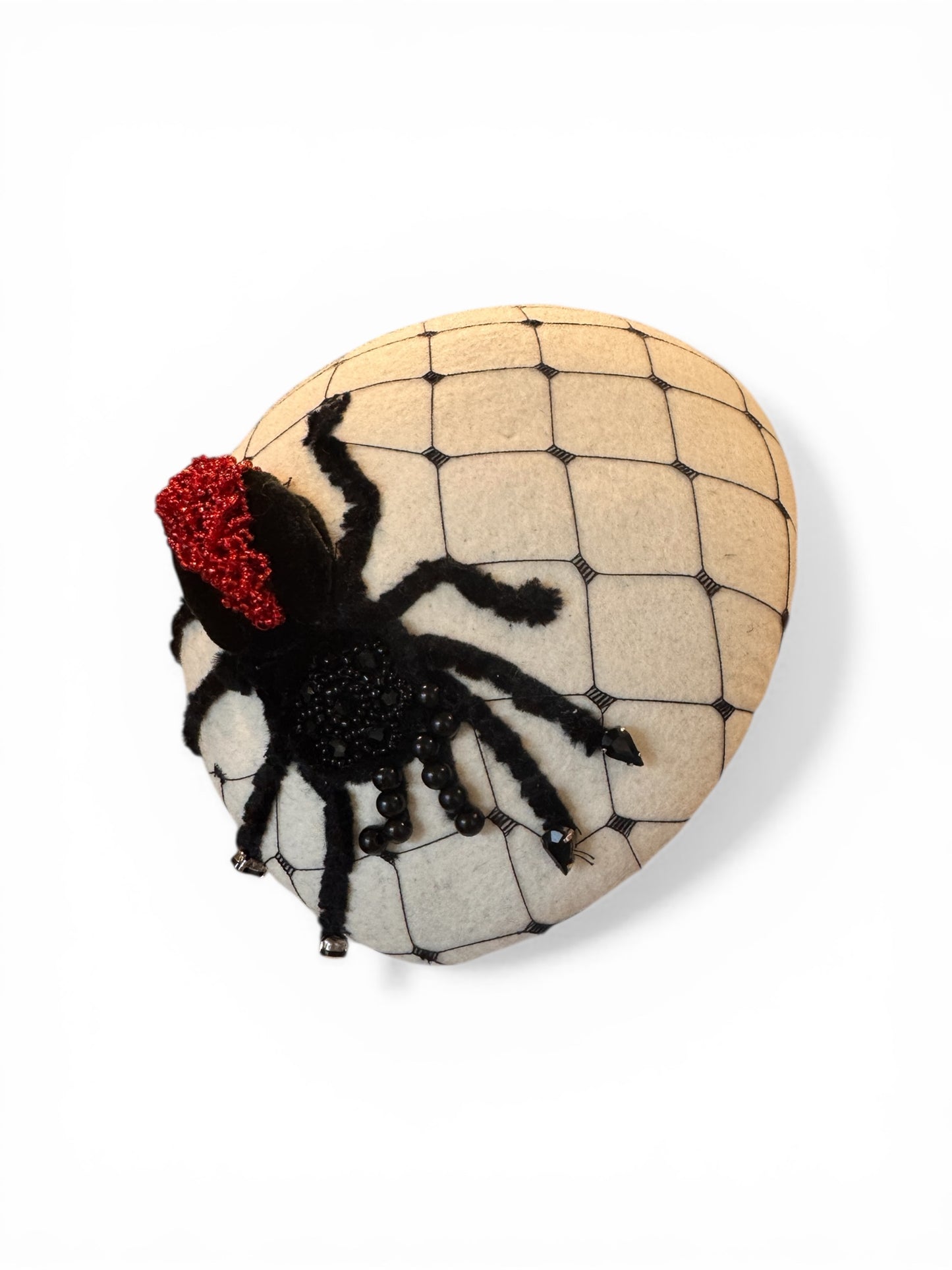 Red Back Spider Felt Percher