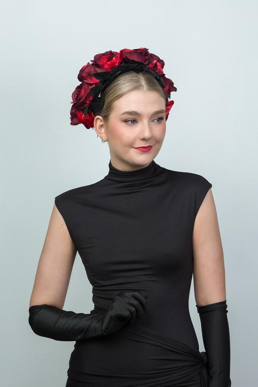 Red and Black Rose Halo