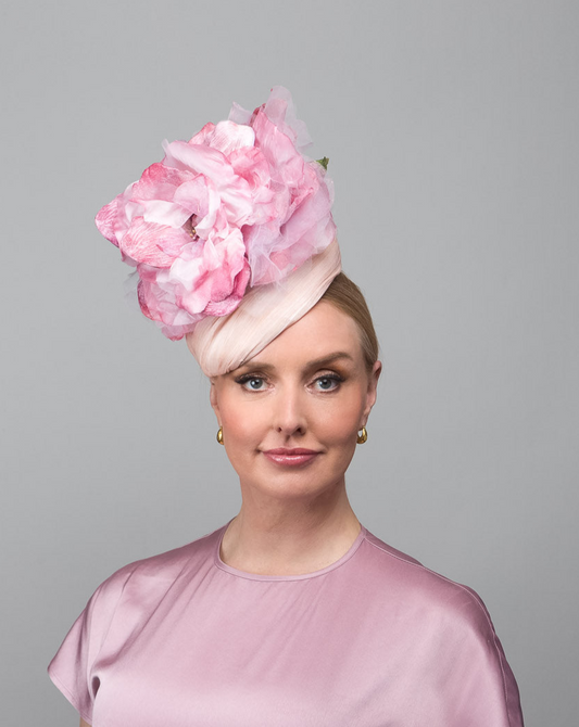 Pink Flower Percher Hat
