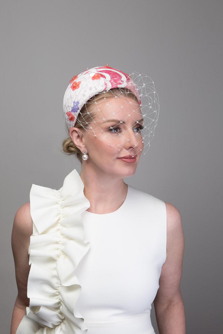 Pink Silk Floral Headband