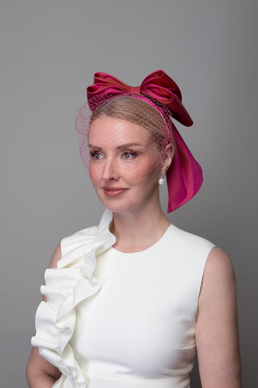 Hot Pink Silk Bow
