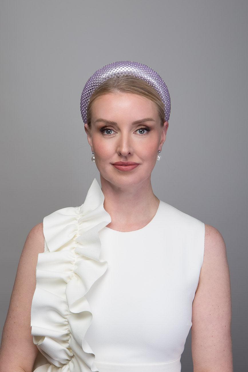 Lavender Mesh Bling Headband