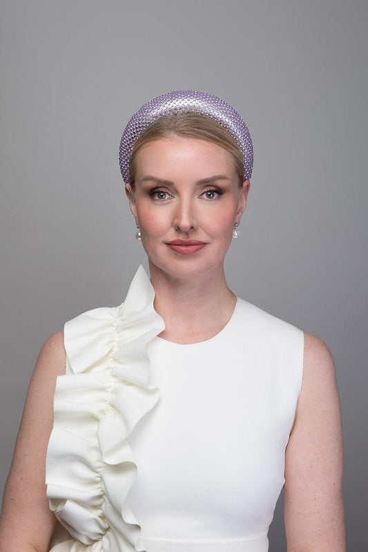 Lavender Mesh Bling Headband