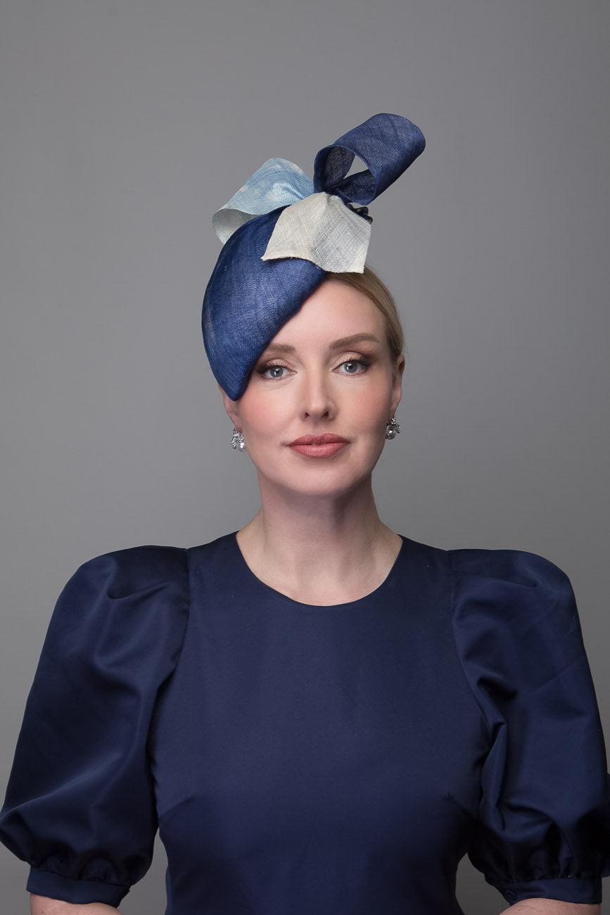 Navy Hat with Bow