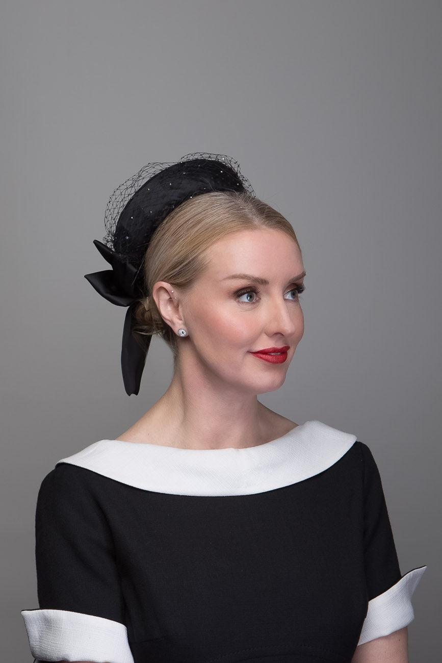 Black Silk Mini Pillbox