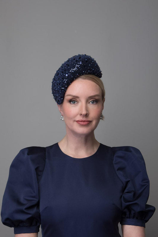 Navy Blue Sequin Headband