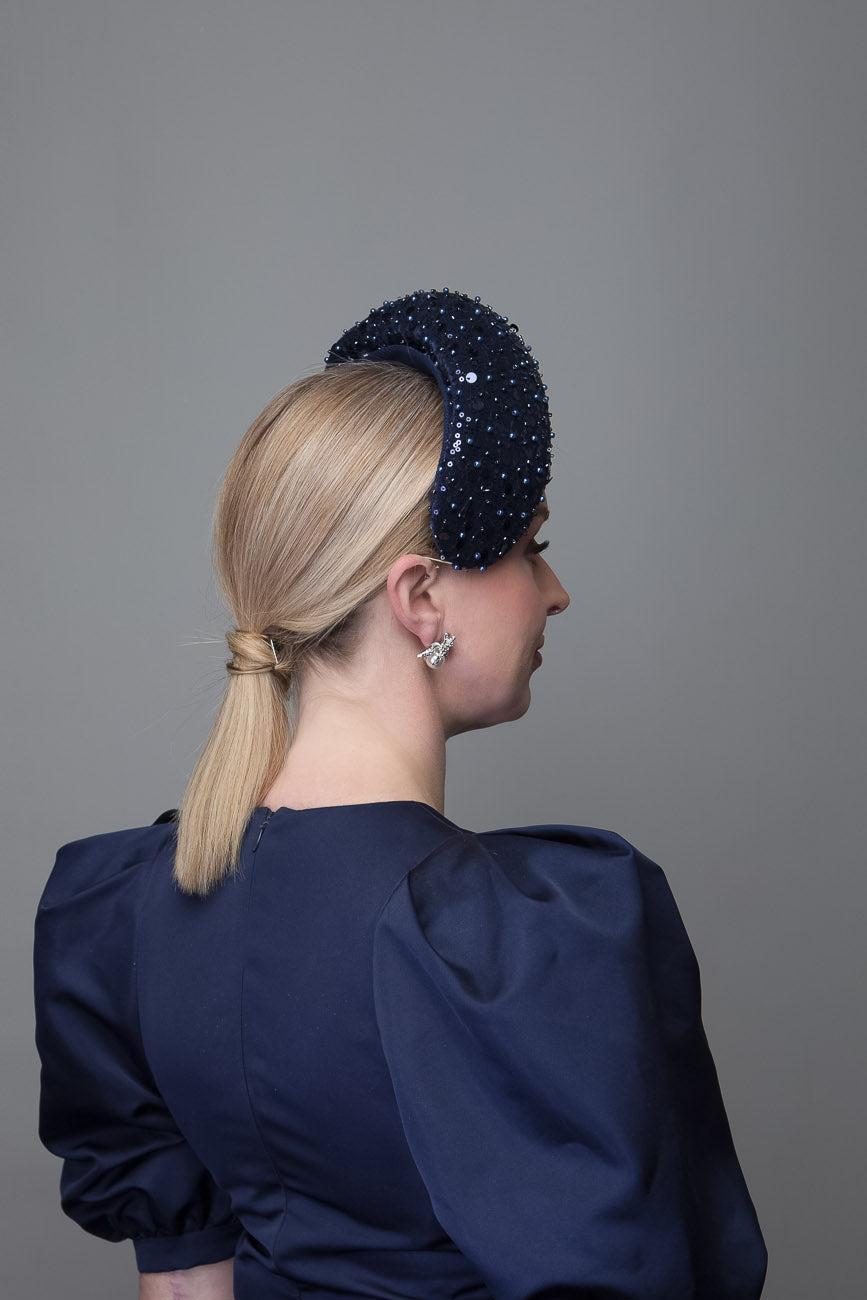 Navy Blue Sequin Headband