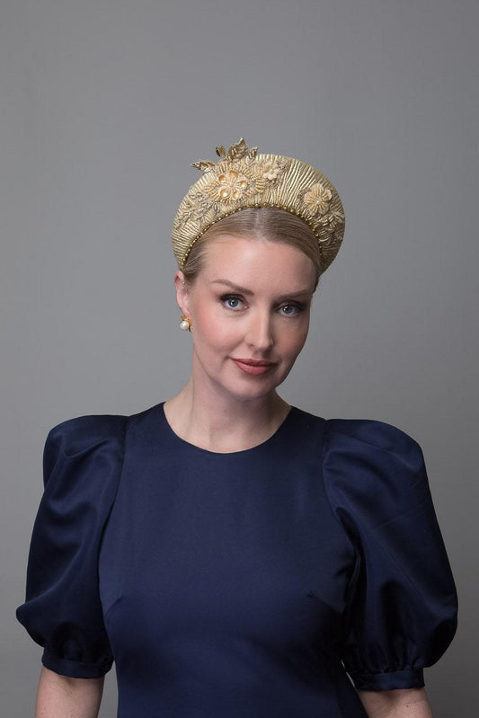 Gold Fabric Crown Headband