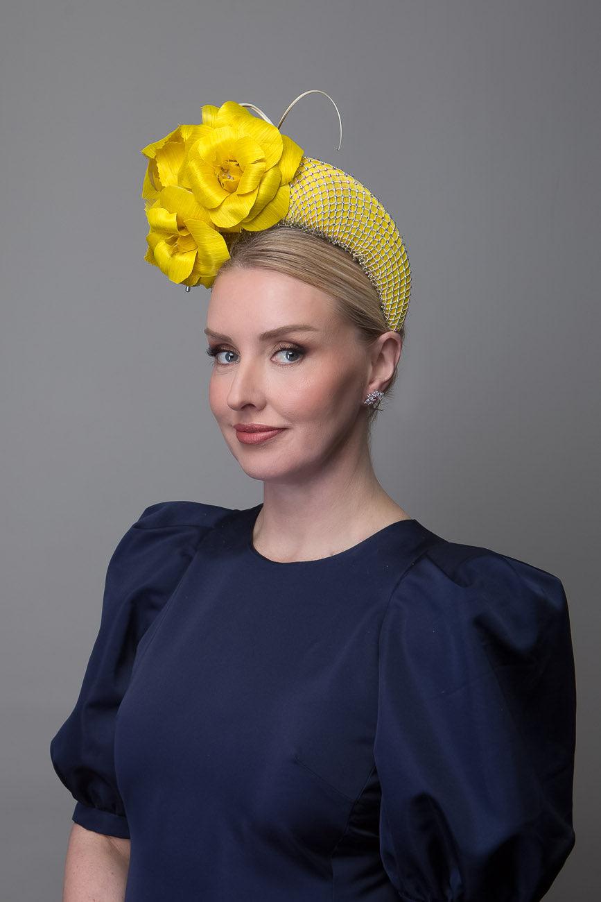 Yellow Silk Abaca Crown