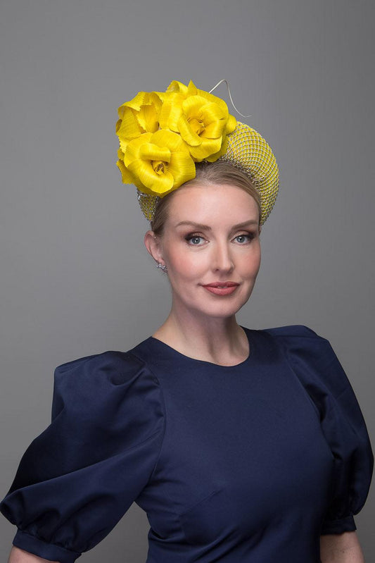 Yellow Silk Abaca Crown