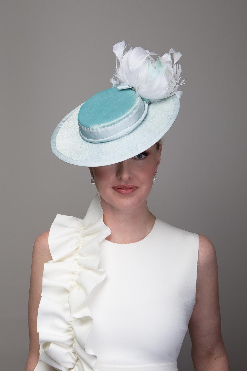 Blue Mint Petite Boater Hat
