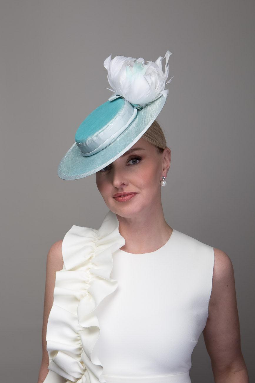 Blue Mint Petite Boater Hat