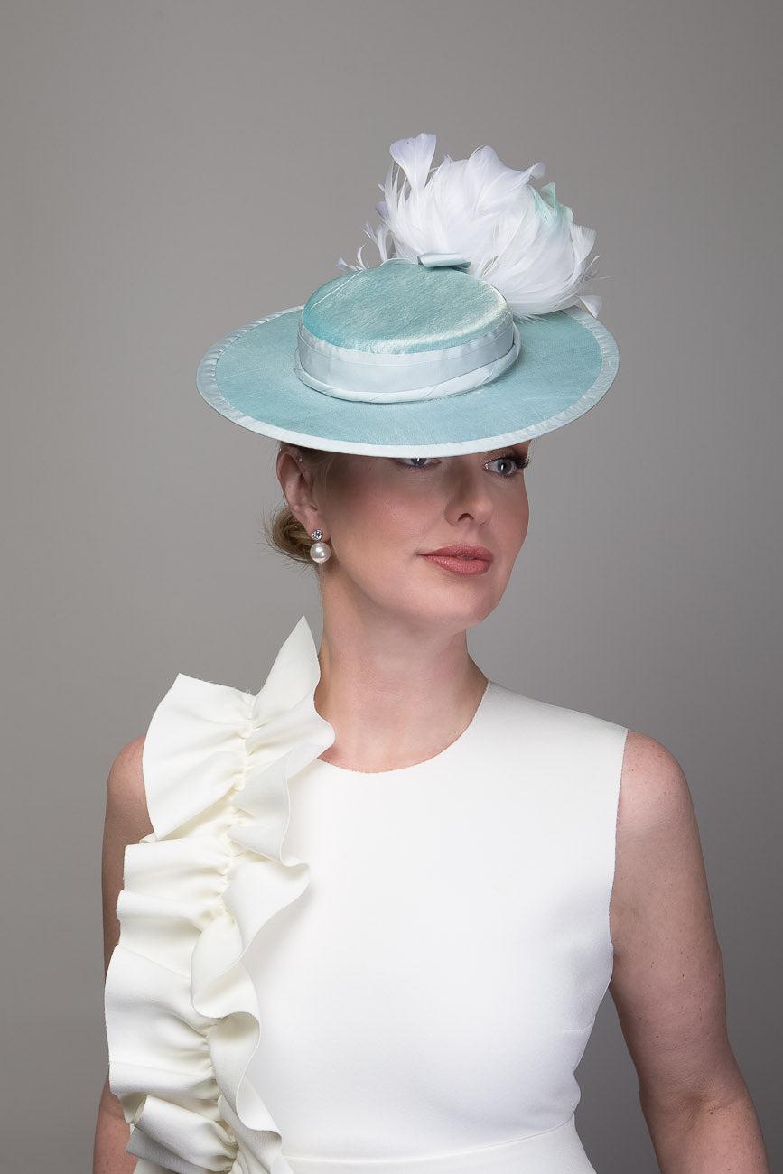 Blue Mint Petite Boater Hat