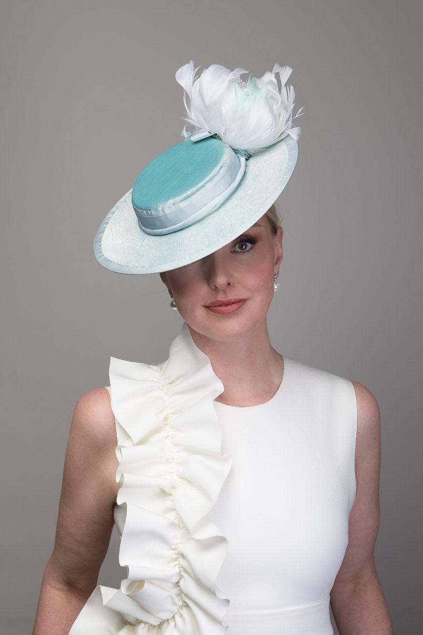 Blue Mint Petite Boater Hat
