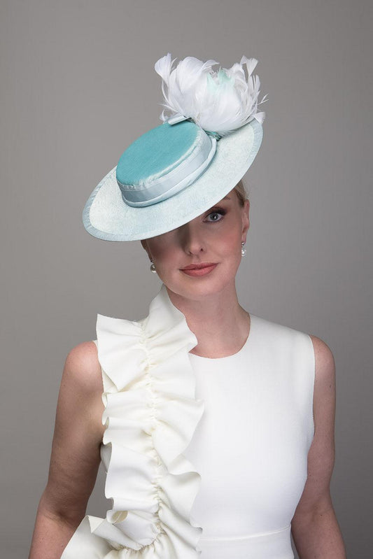 Blue Mint Petite Boater Hat