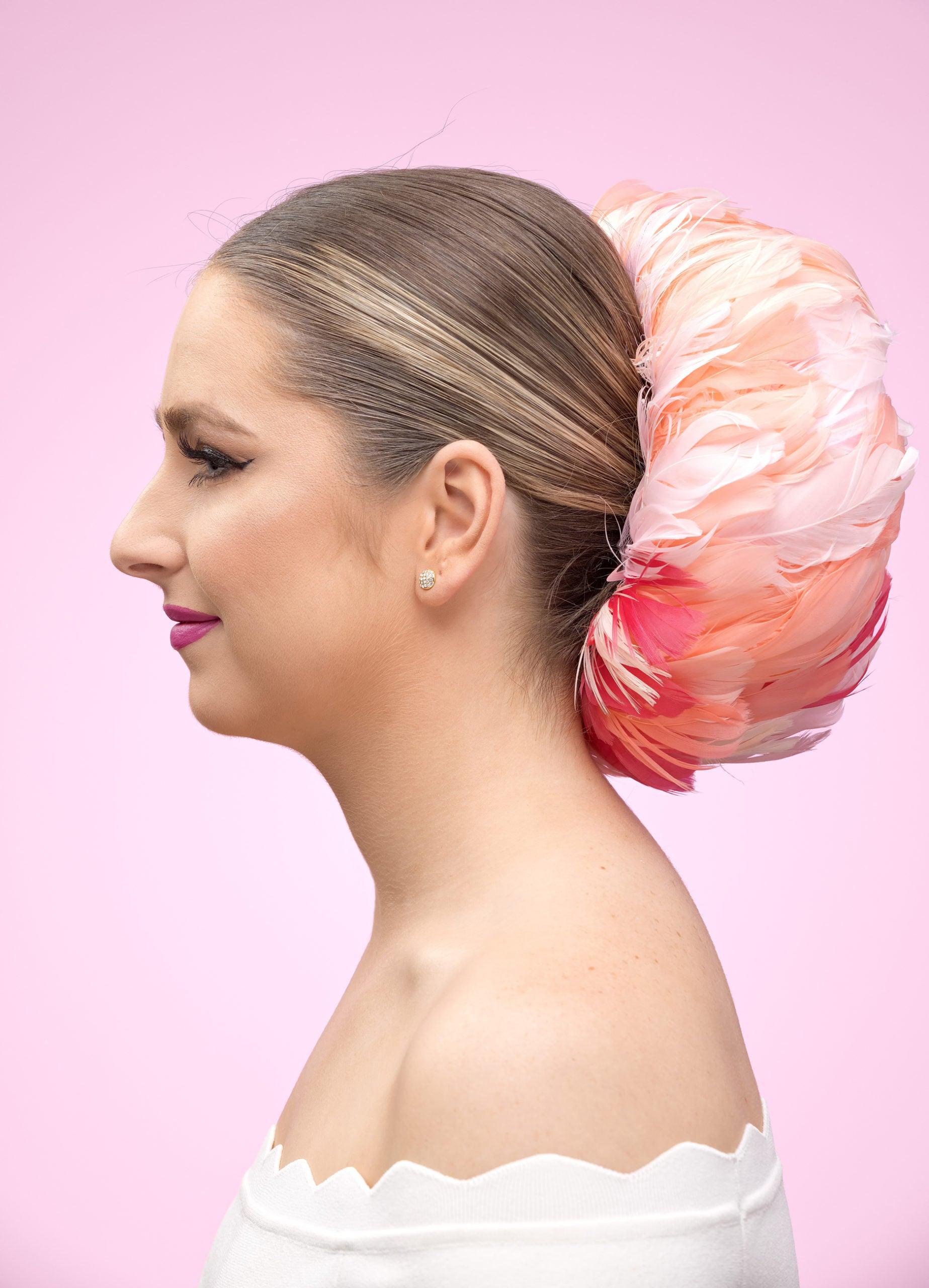 Pink Feather Ring Hat