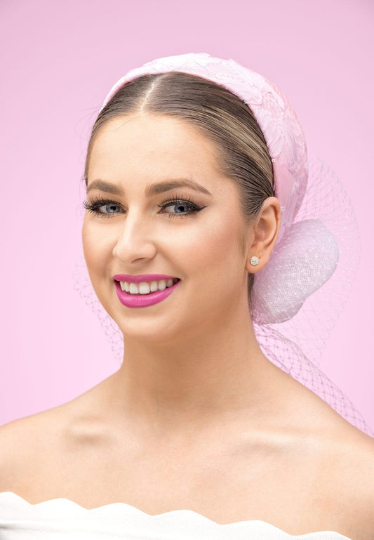 Pink Lace Bow Hat for all Occasions