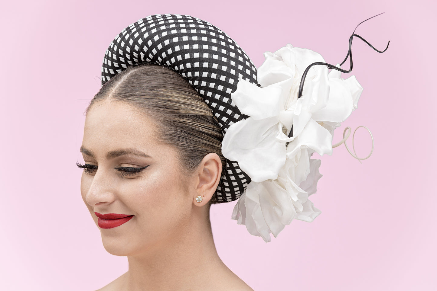 Black White Open Ring Hat