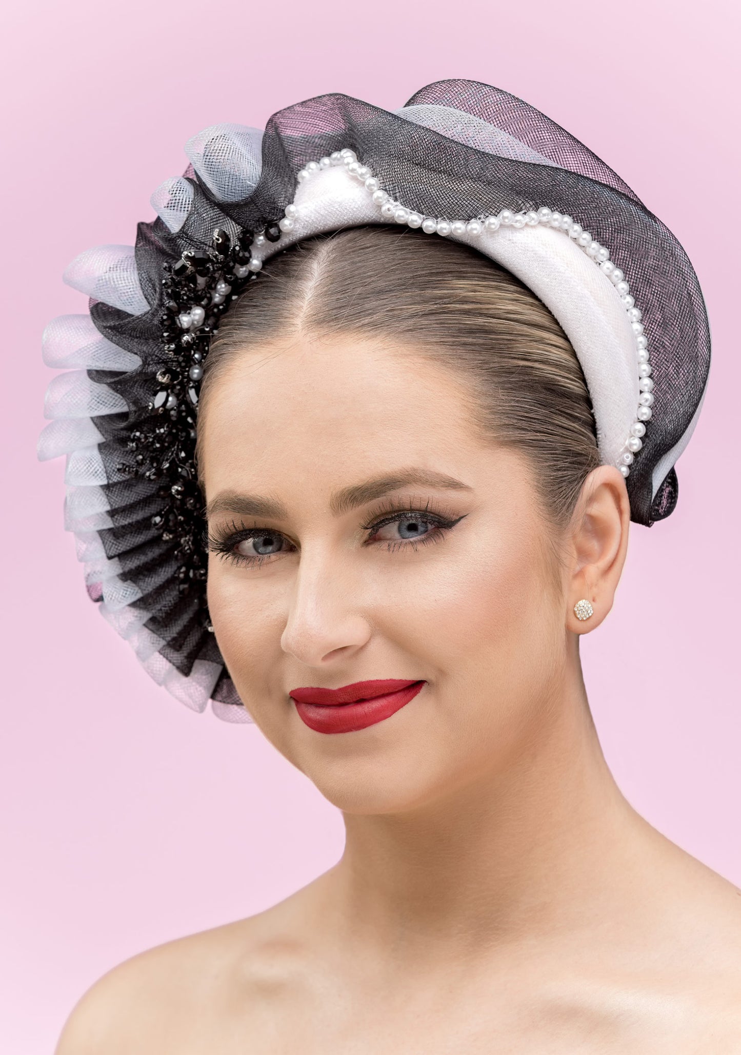 White Black Twist Headband