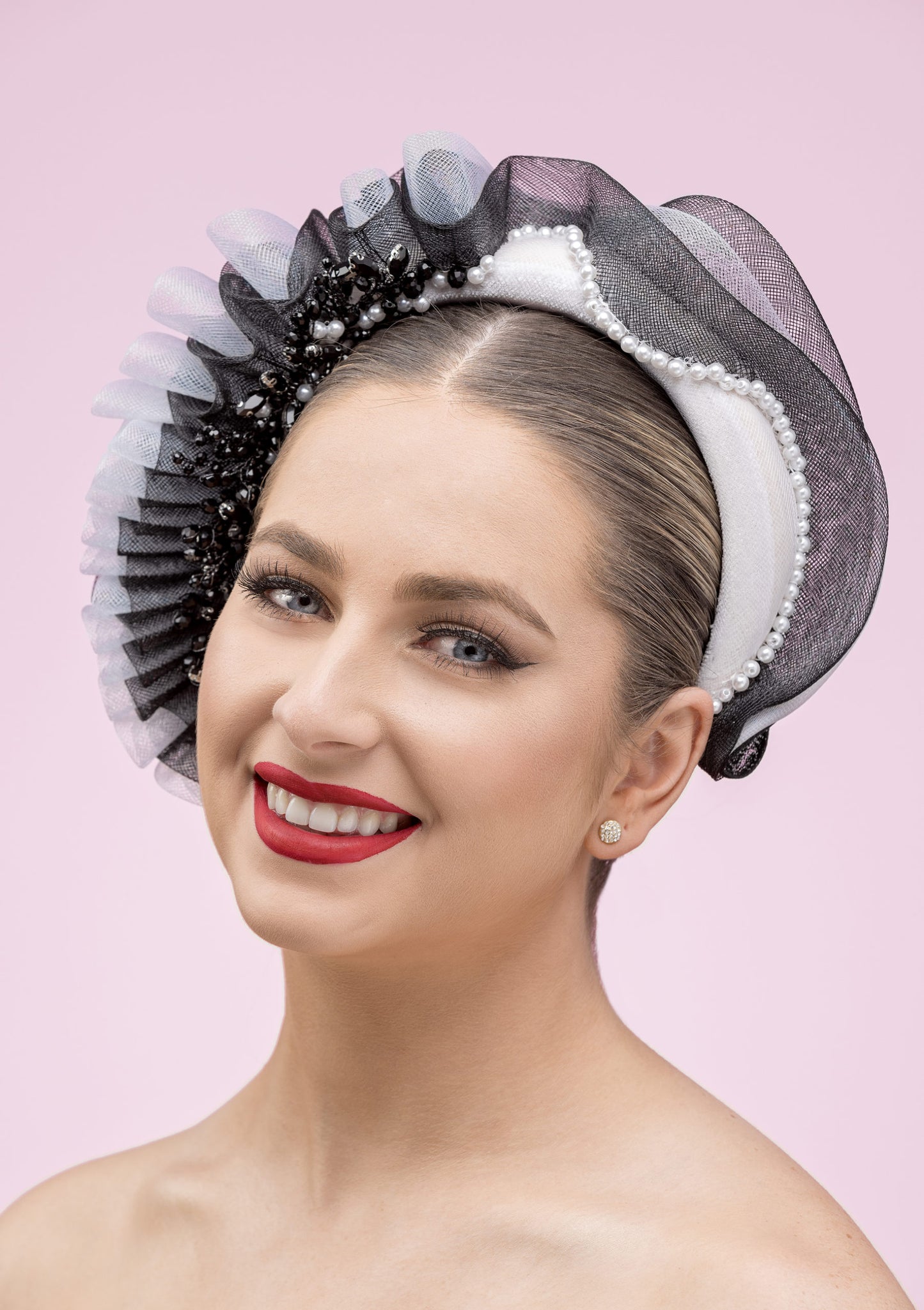 White Black Twist Headband