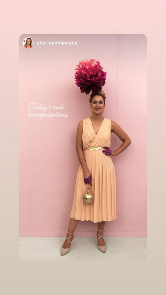 Feather Flower Fascinator-Folies