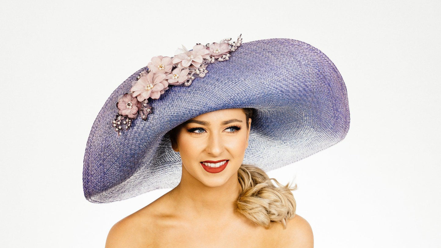 Lavender Large Brimmed Hat