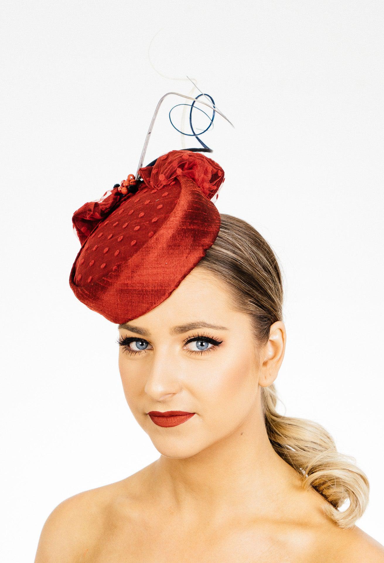 Red best sale pillbox hat