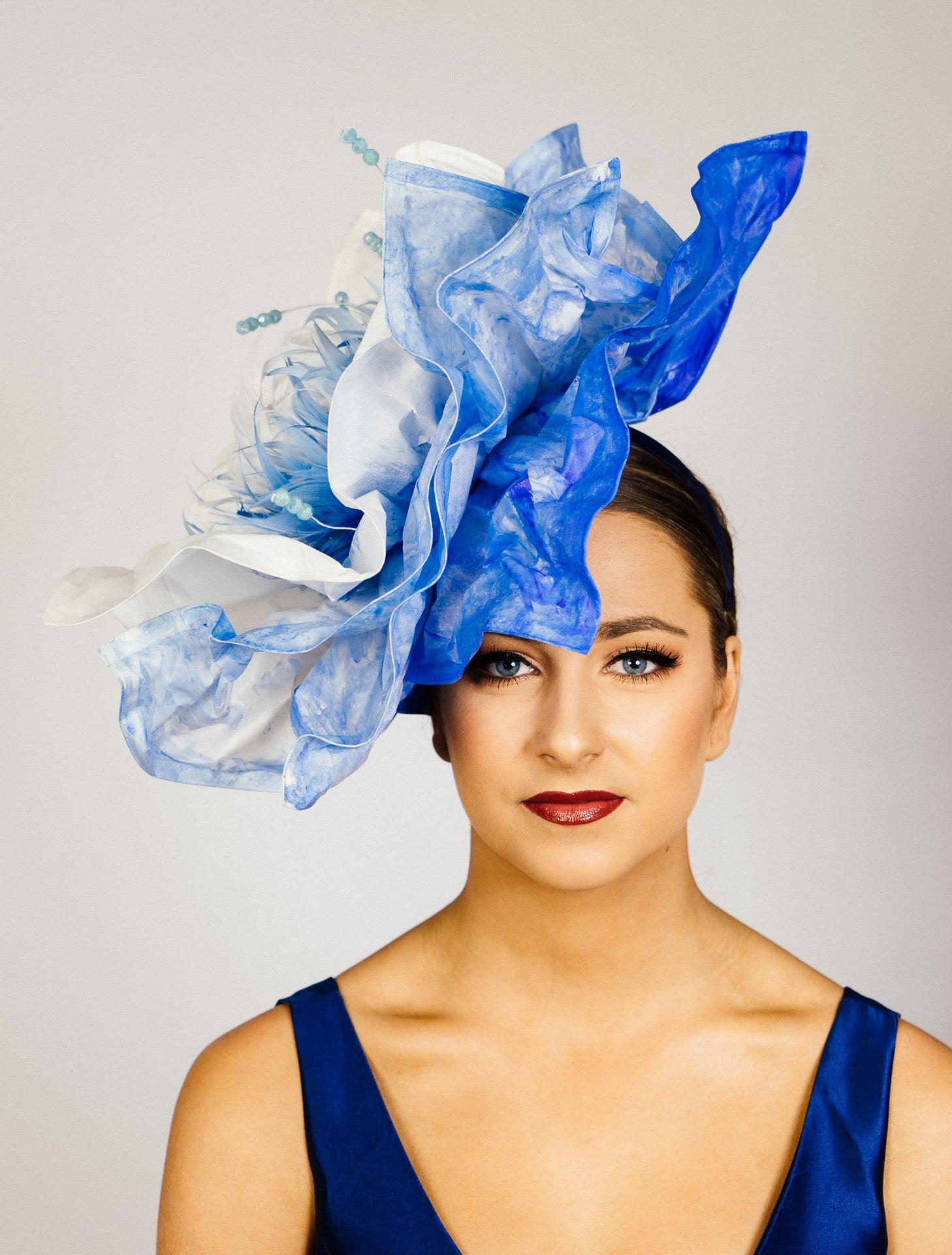 Sky Blue Flower Fascinator
