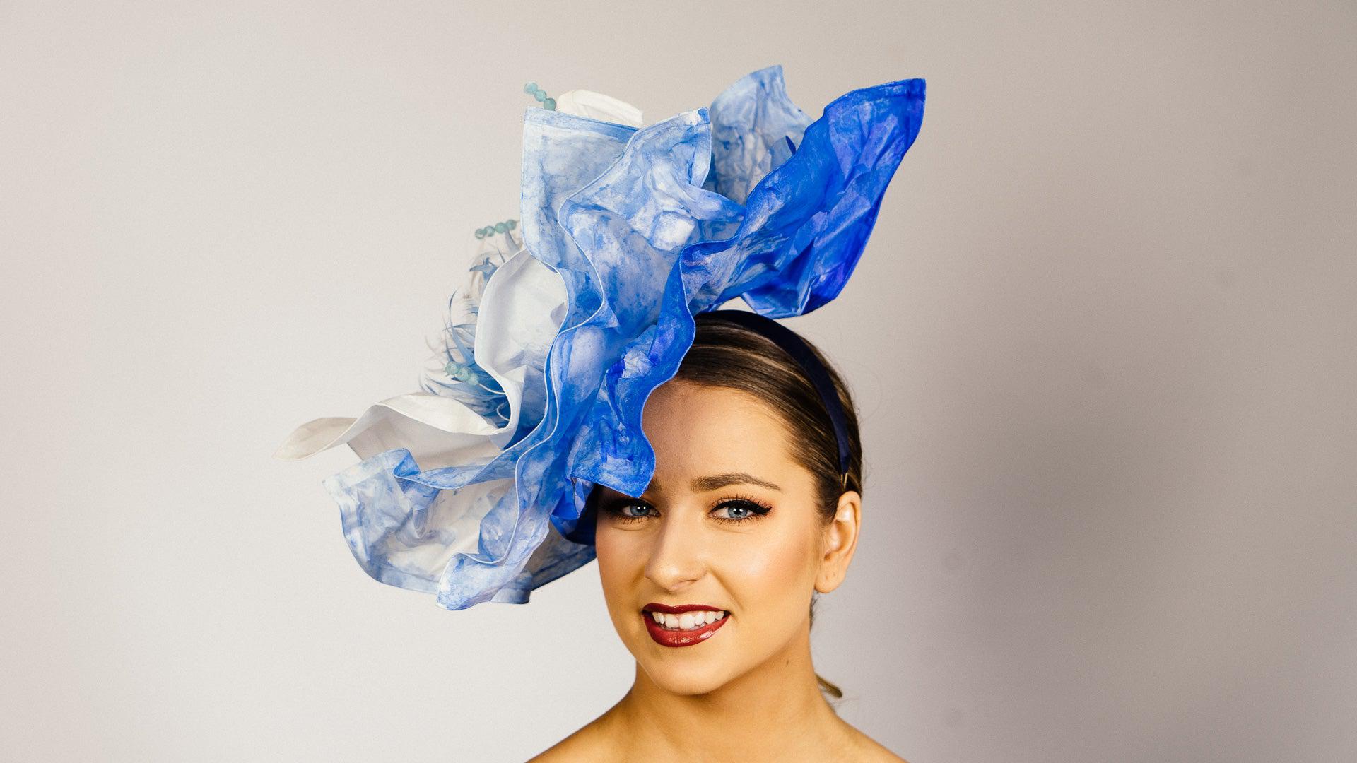 Sky Blue Flower Fascinator