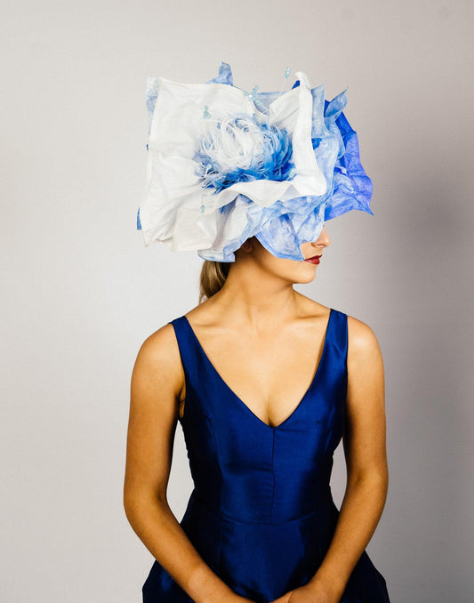 Sky Blue Flower Fascinator